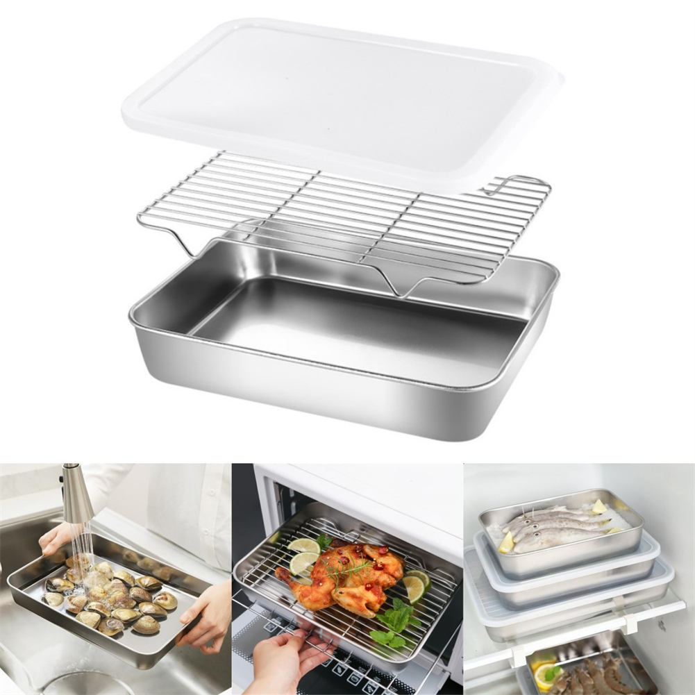 Pizza Conveyor Oven - Stainless Steel Baking Pan Tray With