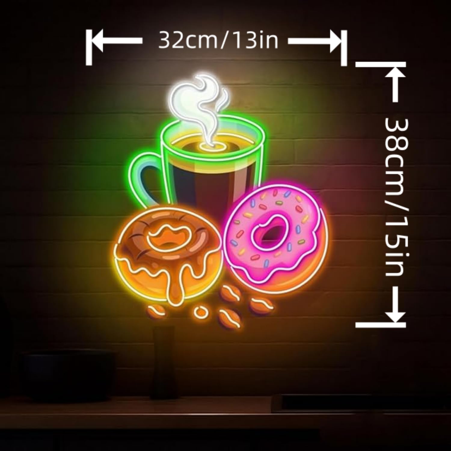 Donuts LED Neon Sign USB Power - đánh giá và giá Commercial Kitchen Walls