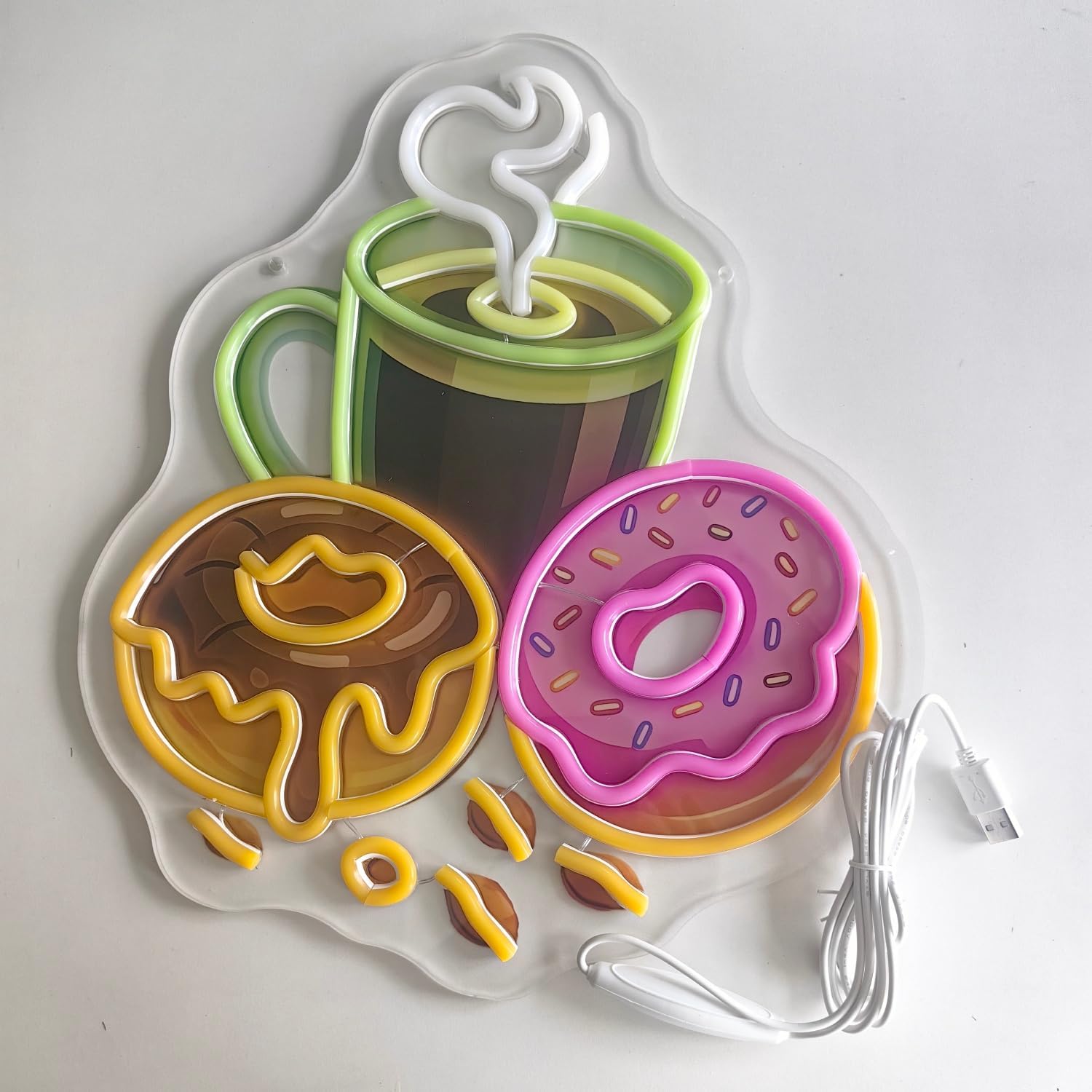 Donuts LED Neon Sign USB Power - đánh giá và giá Commercial Kitchen Walls