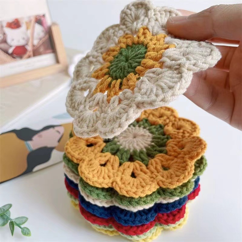 1PCS Woven Coasters Sunflower  - đánh giá và giá Commercial Kitchen Table