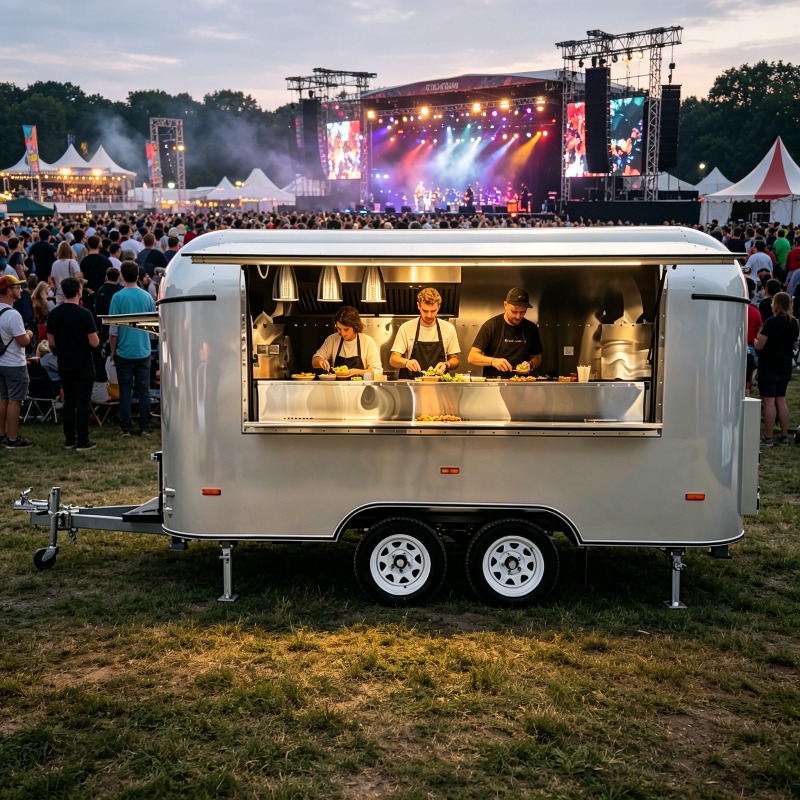 Stainless Steel Food Trailer M - đánh giá và giá Commercial Kitchen Layout
