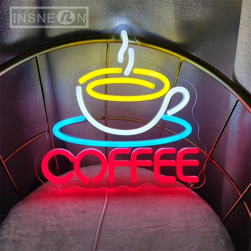 Coffee Cup Designed Neon Sign  - đánh giá và giá Commercial Kitchen Walls