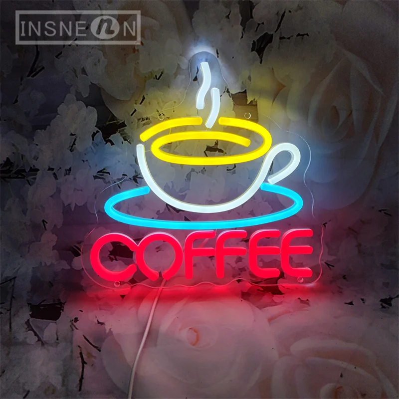 Coffee Cup Designed Neon Sign  - đánh giá và giá Commercial Kitchen Walls