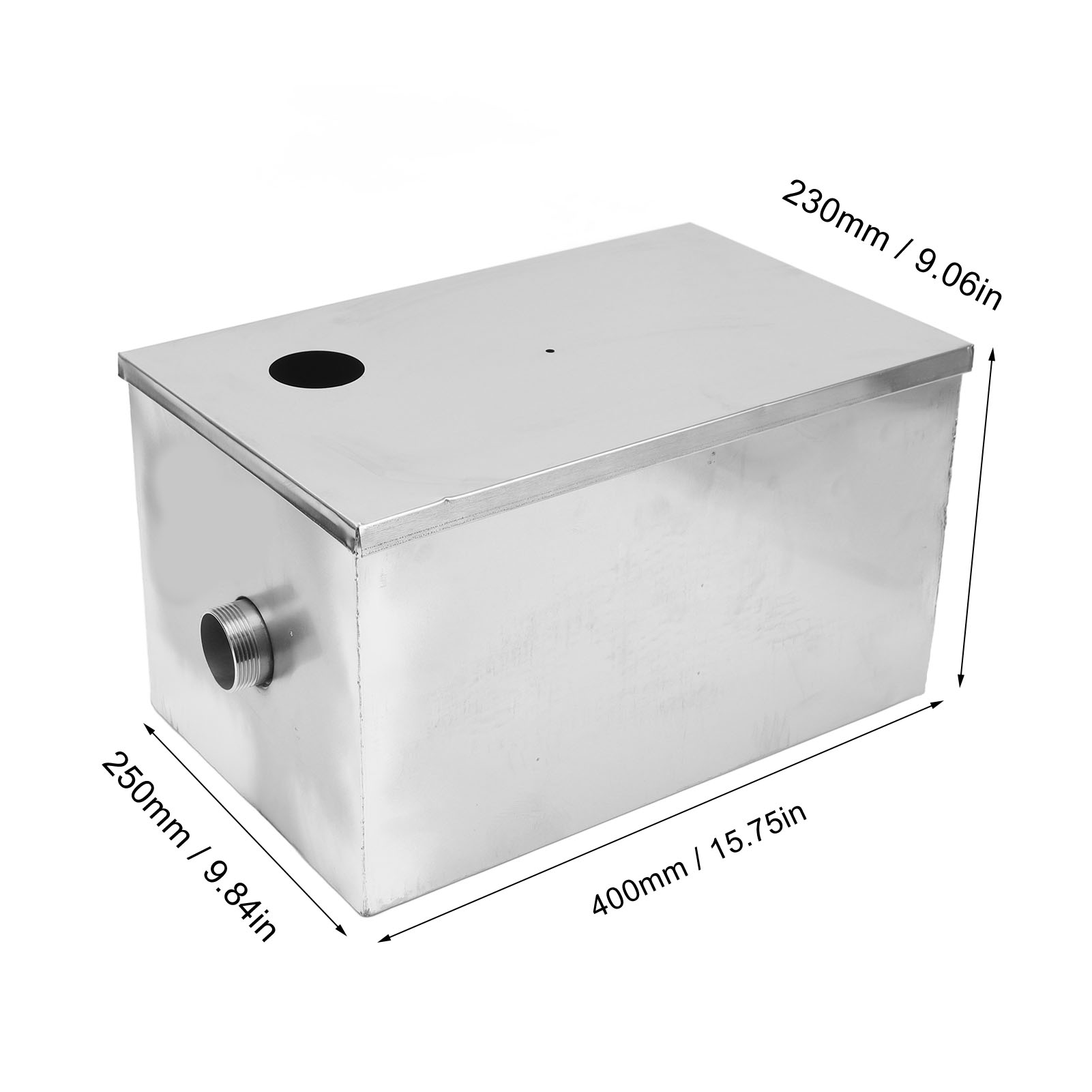 400x250x230mm Stainless Steel  - đánh giá và giá Commercial Kitchen Grease Interceptor