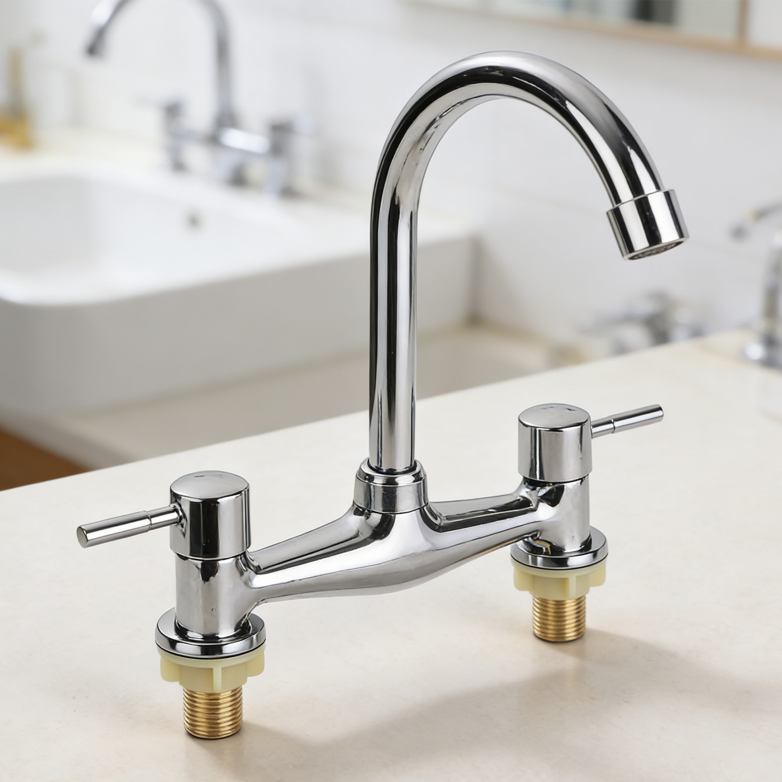 Modern Double Lever Chrome Kit - đánh giá và giá Commercial Kitchen Taps