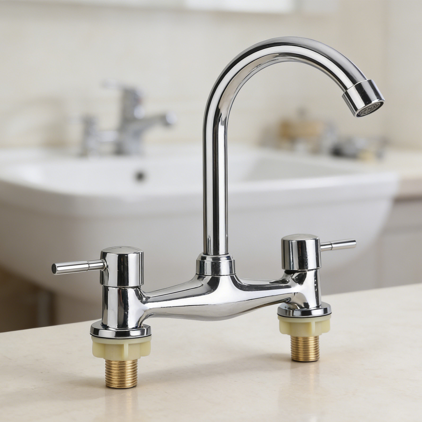 Modern Double Lever Chrome Kit - đánh giá và giá Commercial Kitchen Taps
