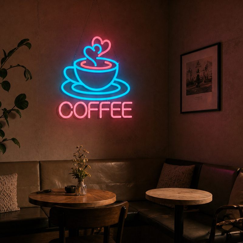 Coffee Neon Sign LED Neon Ligh - đánh giá và giá Commercial Kitchen Walls