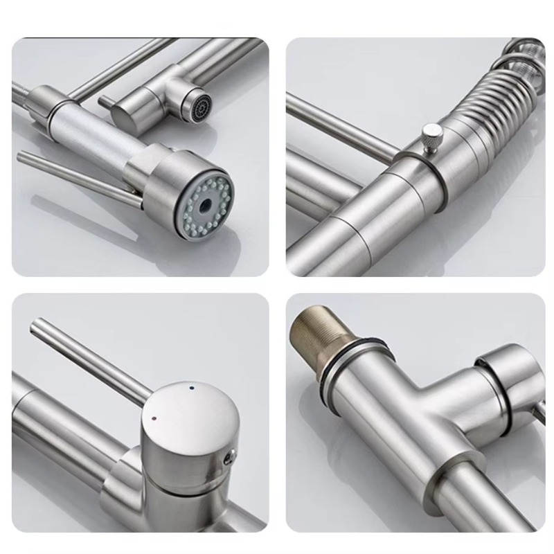 Modern Design 3-Way Spring Pul - đánh giá và giá Commercial Kitchen Taps