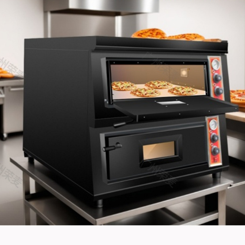 Double Deck Pizza Oven Commerc - đánh giá và giá Pizza Conveyor Oven